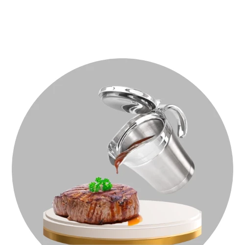Stainless steel gravy boats