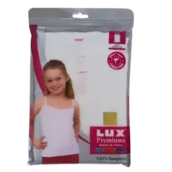 Lux Girls T-Shirt with Short Sleeve and Combed Cotton Material White Color- 9-10