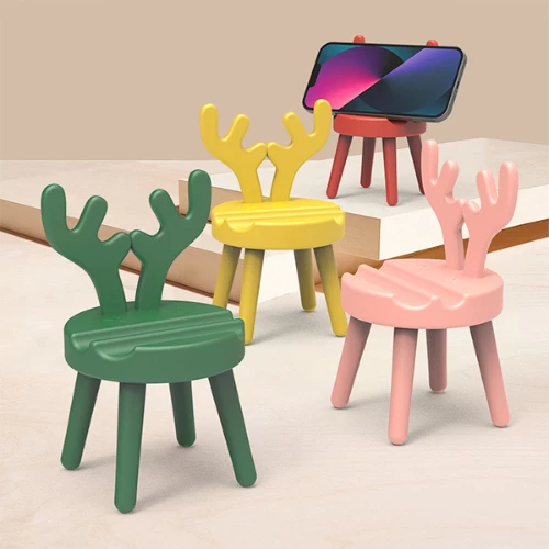 Creative Antler Chair Design Mobile Holder Desktop Phone Stand Lazy Cell Phone H