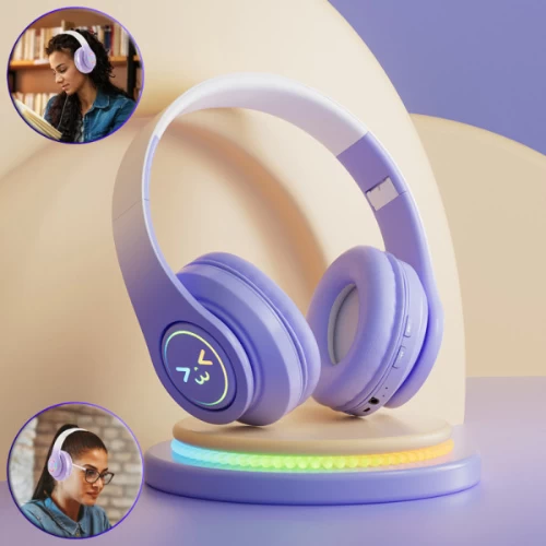 Foldable Wireless Bluetooth Headphone With SD Card Support, Music Gaming Bluetoo