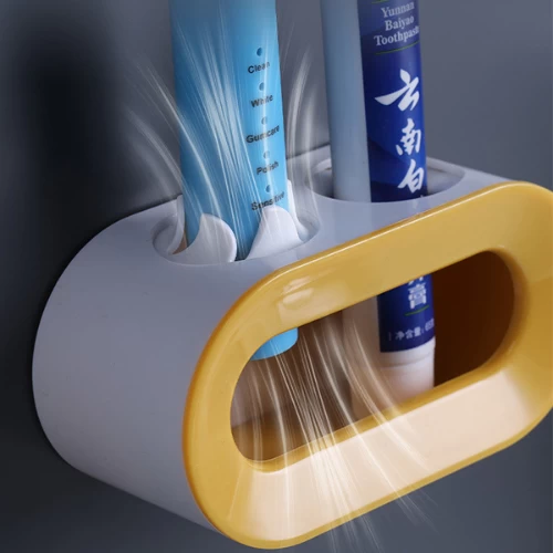 Wall Mount Double Hole Electric Toothbrush Holder Bathroom Accessories Punch Fre