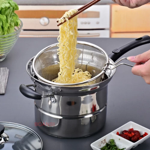 Multipurpose Stainless Steel Versatile Cooking, Pot with Oil Filter and Steamer