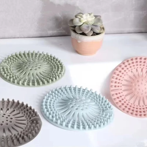 Silicone Shower Drain Cover Hair Catcher Filter Drain Stopper Kitchen Bathroom S