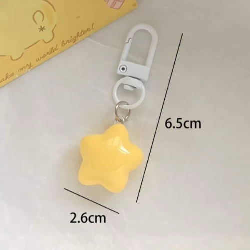 Cute Mini Star Design Keychain Bags Pendant Keychain Door Key Car Key Decor Keyc