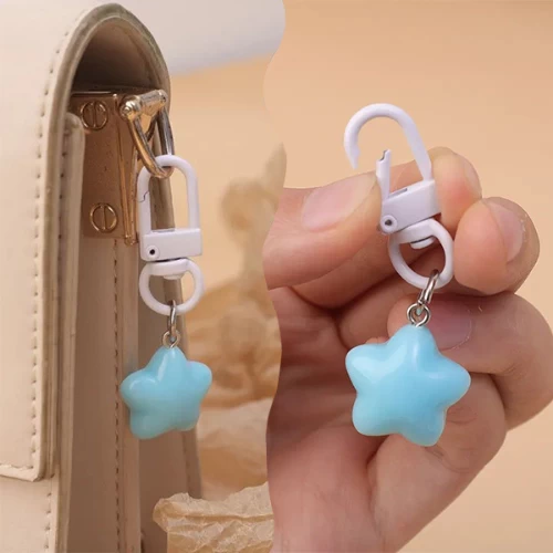 Cute Mini Star Design Keychain Bags Pendant Keychain Door Key Car Key Decor Keyc