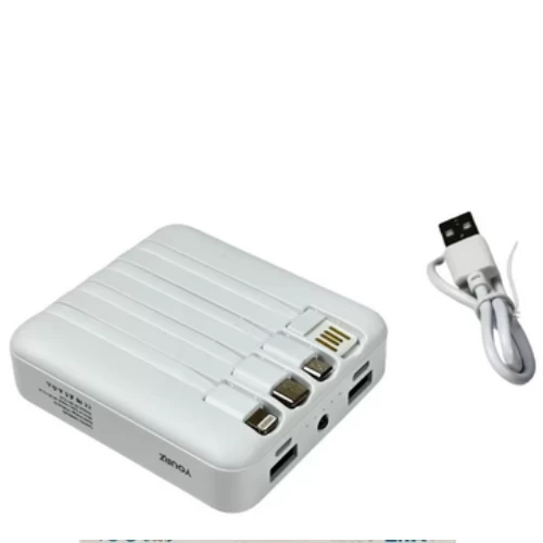 Yourz Solar Charging Four Charging Cables Power Bank Model R19- 10000mah