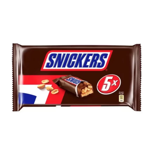 Snickers Peanut and Caramel Chocolate Bar- 5X45gms