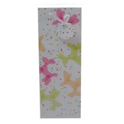 Decorative Multi-Purpose Paper Bag with Ribbon Handle- White