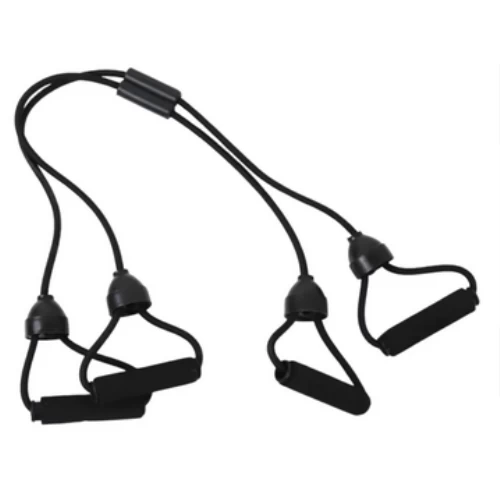 Pro Action 4 Way Ab Resistance Body Shaper Band Fitness Rope- Black