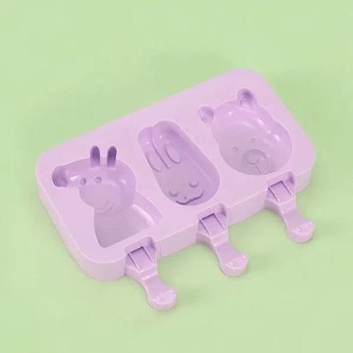 Cartoon Design Ice Cream Making Mold Silicone Popsicle Ice Lolly Molds Homemade
