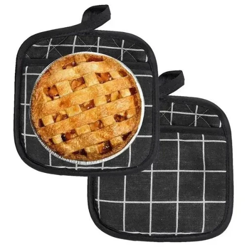 2PCs Printed Thermal Anti-Heat Microwave Oven Hook Mitts Set Hand Protection Coo