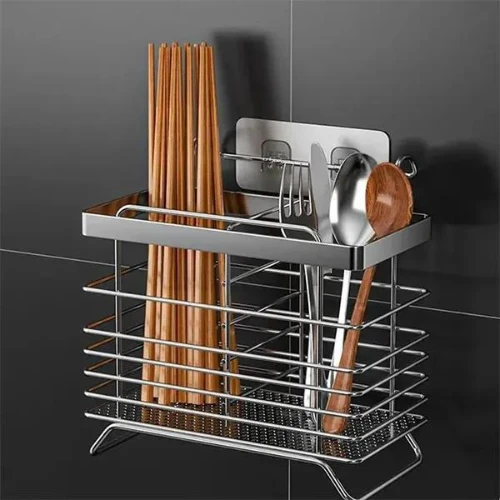 Stainless Steel Cutlery Holder Tableware Kitchen Anti-Slip Spoon Fork Chopsticks