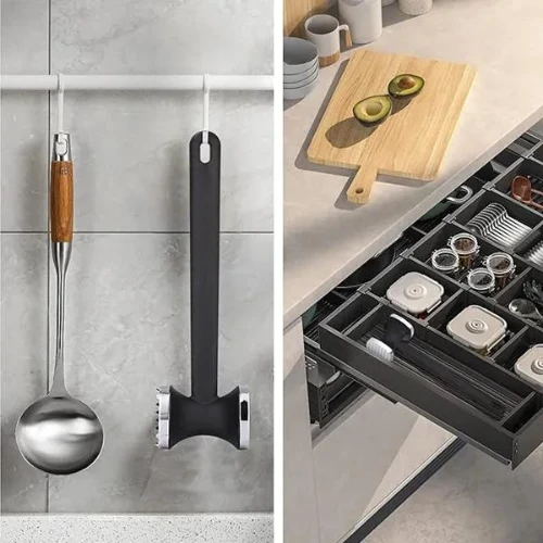 Stainless Steel Steak Meat Handheld Hammer Meat Tenderizer Needle Kitchen Essent