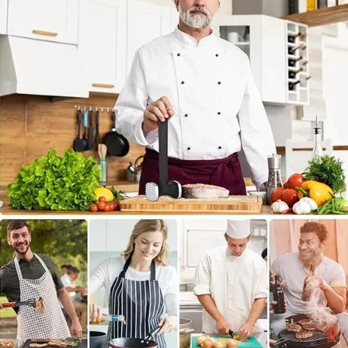 Stainless Steel Steak Meat Handheld Hammer Meat Tenderizer Needle Kitchen Essent