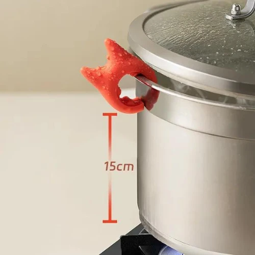 Heat Resistant Spatula Holder Clip Non Slip Silicone Stove Pot Rim Spoon Holder