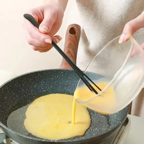 Multifunctional Double Side Egg Whisk Spoon Long Handle Coffee Mixer Spoon Cooki