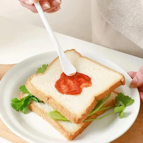 Multifunctional Double Side Egg Whisk Spoon Long Handle Coffee Mixer Spoon Cooki