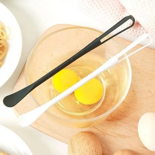 Multifunctional Double Side Egg Whisk Spoon Long Handle Coffee Mixer Spoon Cooki