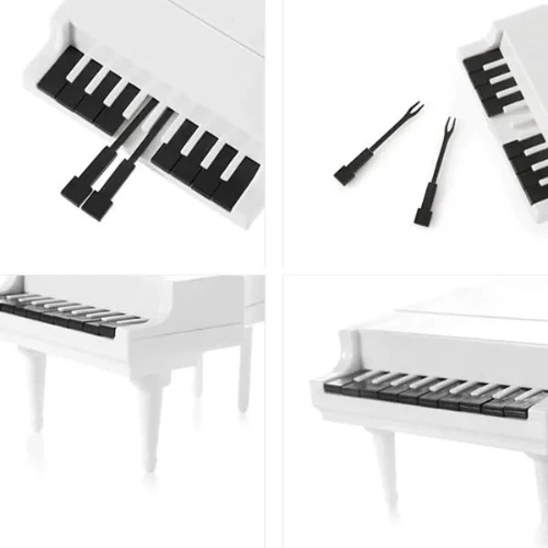 Creative Mini Piano Keys Forks Fruits Picking Forks Kitchen Accessories Candy De