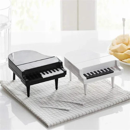Creative Mini Piano Keys Forks Fruits Picking Forks Kitchen Accessories Candy De