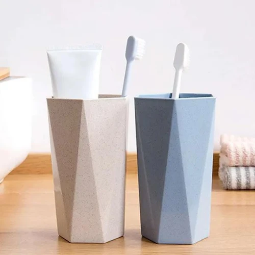 Wavy Design Mouth Wash Cup Gargle Cup Bathroom Toothpaste Toothbrush Holder Cup