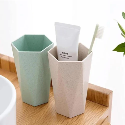 Wavy Design Mouth Wash Cup Gargle Cup Bathroom Toothpaste Toothbrush Holder Cup