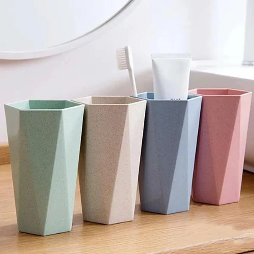 Wavy Design Mouth Wash Cup Gargle Cup Bathroom Toothpaste Toothbrush Holder Cup