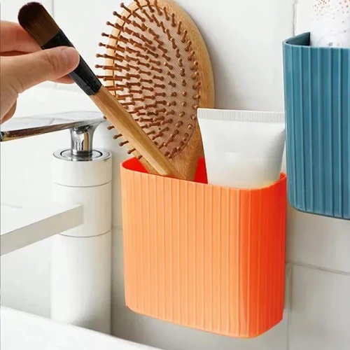 Wall Mount Bathroom Rack Toothbrush Holder, Toothpaste Storage Box, Multipurpose