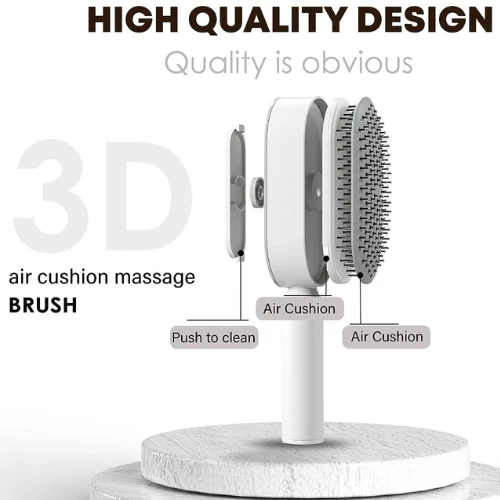 Self Cleaning Hair Brush Air Cushion Massage Comb Detangling-Paddle For Thick/Cu