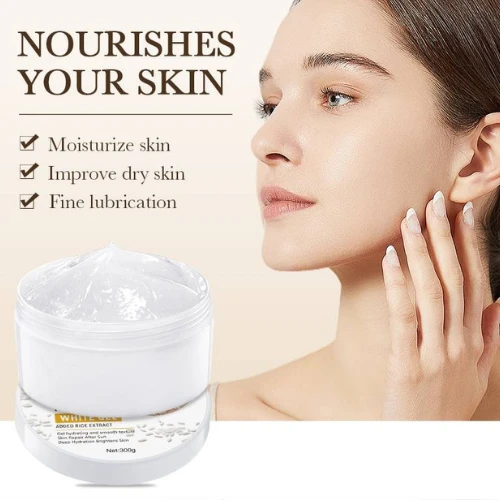 Rice Raw Pulp Face Skin Care Products Set Moisturizing Cream Face Cleaning Skin