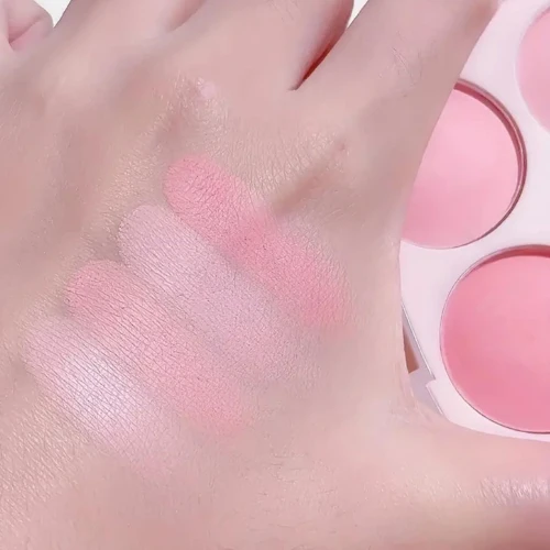 4 In 1 Face Grooming Pure Natural Facial Cheek Enhancer Waterproof Women Blush P