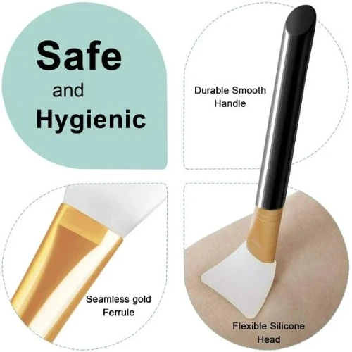 Silicone Mud Mask Brush - Aloe Vera Infused - Perfect for Makeup & Facial Treatm