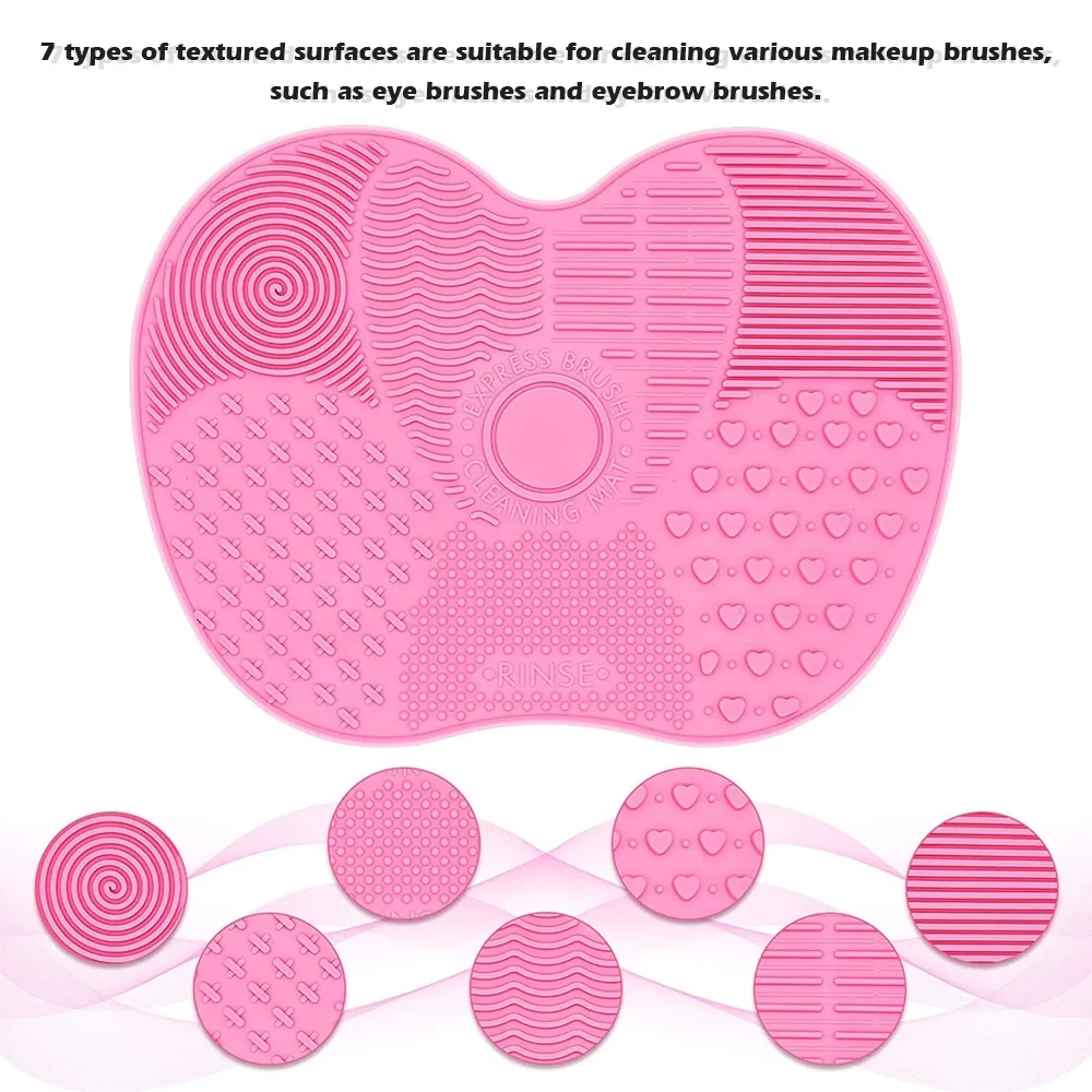 Portable Silicone Makeup Brush Cleaning Pad Brushes Washing Scrub Mat Cleaning A