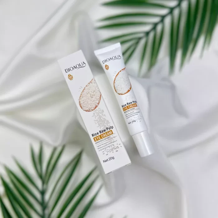 Anti Aging Rice Raw Pulp Eye Cream Anti Dark Circles Cream Face Care Skin Tighte