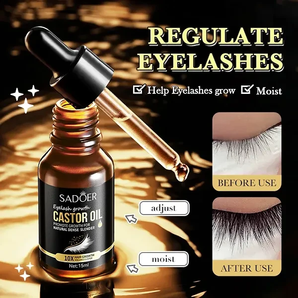 Sadoer Eyelash Serum Castor Oil Thickening And Lengthening Mascara For Women 15m