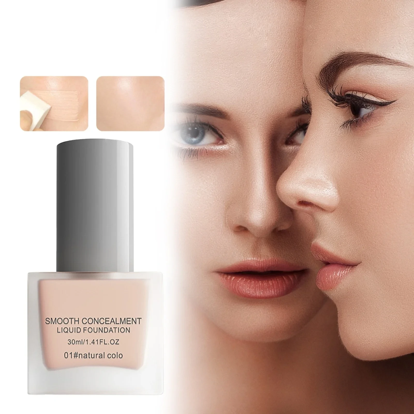 Ivory White Liquid Foundation Cream Long Lasting Water Resistant Smooth Skin Whi