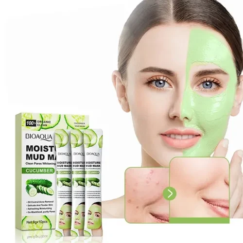 Cucumber Face Mud Mask Shrinks Pores Moisturizing Cleansing Mask Skin Care Oil C