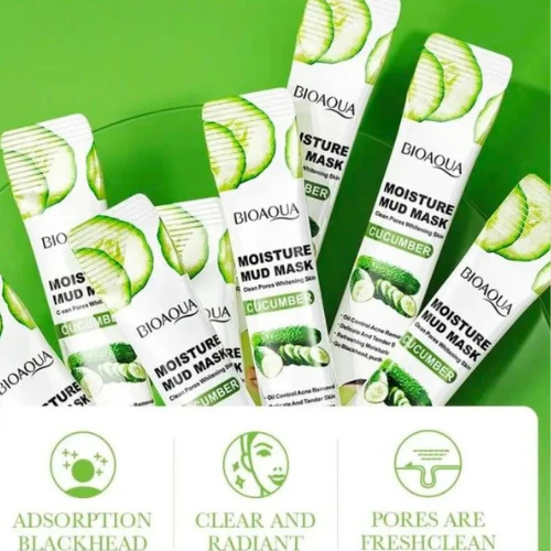 Cucumber Face Mud Mask Shrinks Pores Moisturizing Cleansing Mask Skin Care Oil C