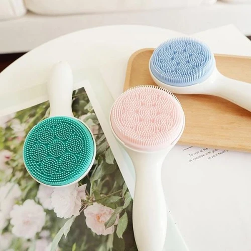 Blue Silicone Facial Massager Brush - Deep Cleaning & Makeup Removal (Women)