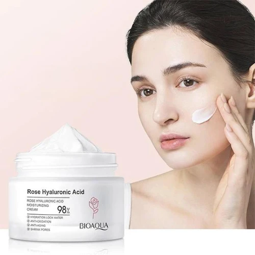 Rose Hyaluronic Anti Aging Moisturizer Face Cream Deep Hydration Anti Wrinkle Sk
