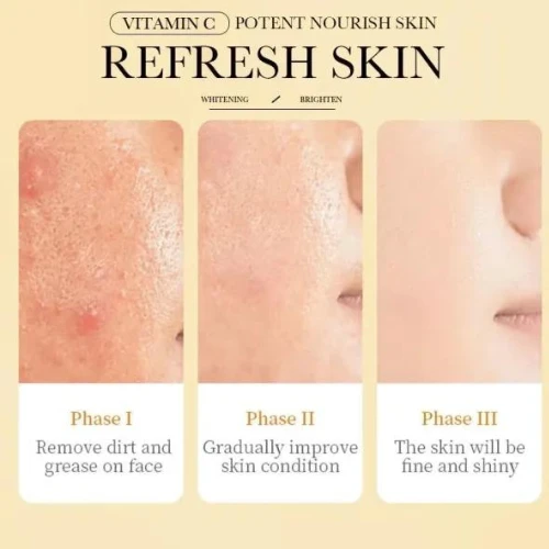 Vitamin C Skin Nourishing Whitening Cream Skin Care Pore Dirt Deep Cleaning Brig