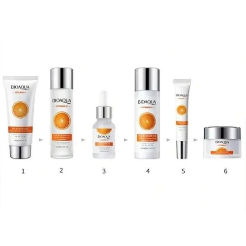 Vitamin C Face Care Products Set Moisturizing Cream Face Cleanser Skin Care Loti