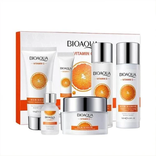 Vitamin C Face Care Products Set Moisturizing Cream Face Cleanser Skin Care Loti