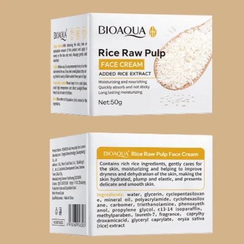 Rice Raw Pulp Whitening Cream Anti Aging Moisturizer Shrink Pores Non Sticky Nou