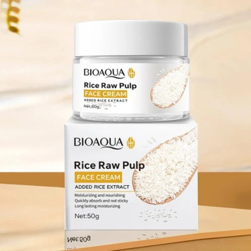 Rice Raw Pulp Whitening Cream Anti Aging Moisturizer Shrink Pores Non Sticky Nou
