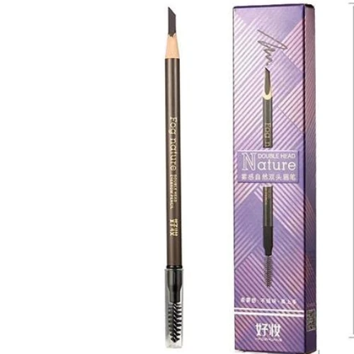 Water Resistant 2 In 1 Eyebrow Enhancer Full Coverage Non-Fading Eyebrow Pencil
