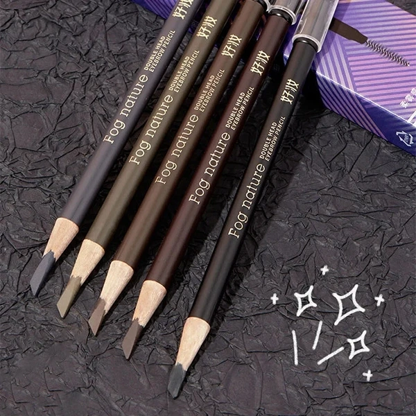 Water Resistant 2 In 1 Eyebrow Enhancer Full Coverage Non-Fading Eyebrow Pencil