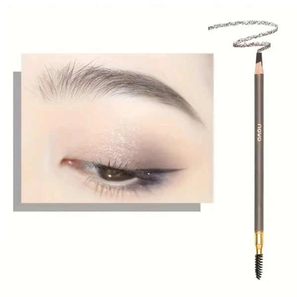 Water Resistant 2 In 1 Eyebrow Enhancer Full Coverage Non-Fading Eyebrow Pencil