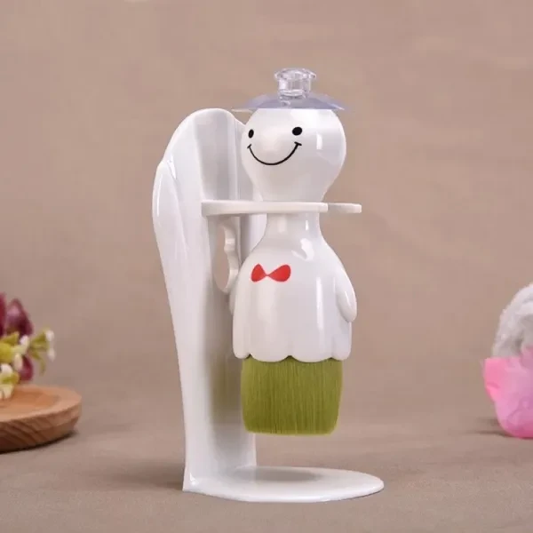 Facial Cleanser Brush - Black Spot Removal and Gentle Cleaning - White/Green - U