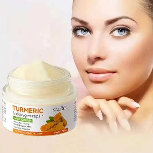 Sadoer Turmeric Antioxygen Repair Face Cream Deep Moisturizing Soothing Oil Cont